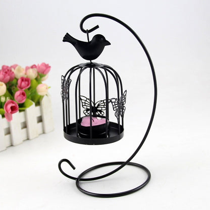 Wrought Iron Birdcage Candle Holder