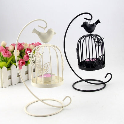 Wrought Iron Birdcage Candle Holder