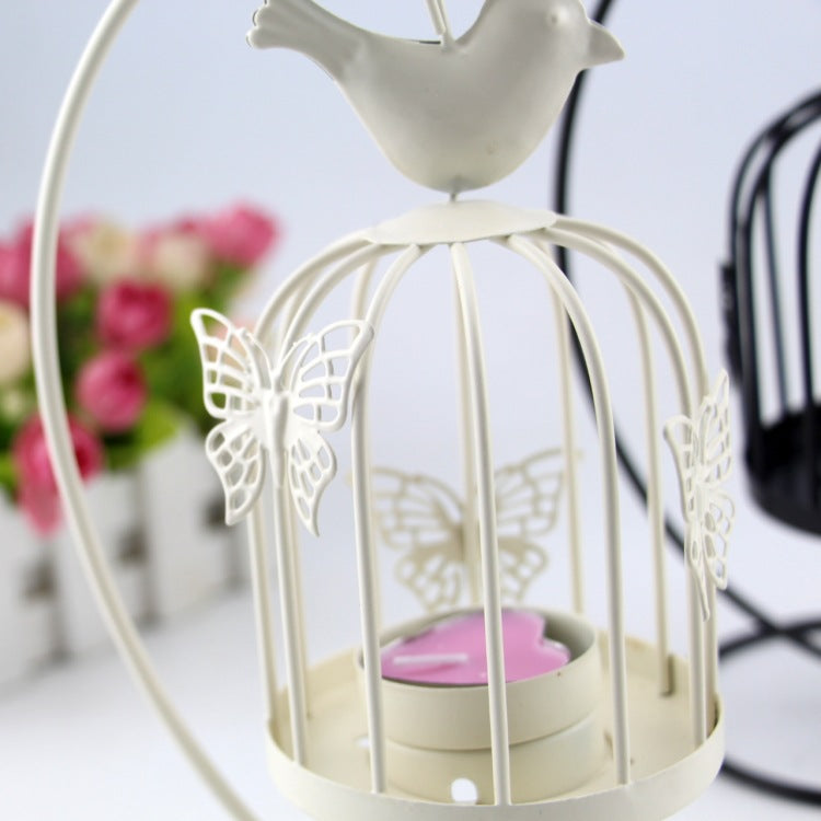 Wrought Iron Birdcage Candle Holder