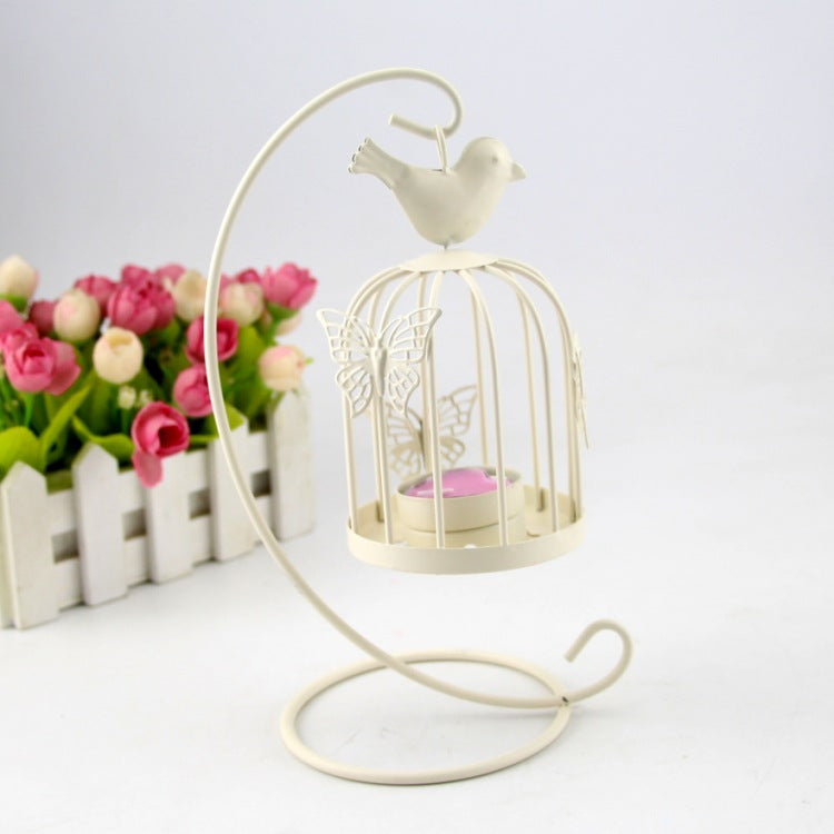Wrought Iron Birdcage Candle Holder
