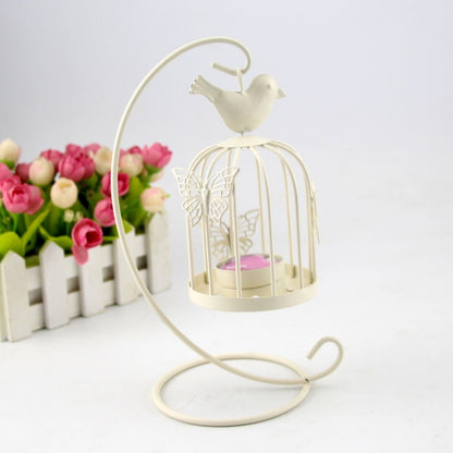 Wrought Iron Birdcage Candle Holder