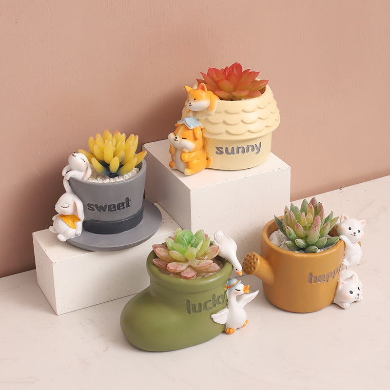 Creative Home Desktop Decorative Succulent Flower Pot