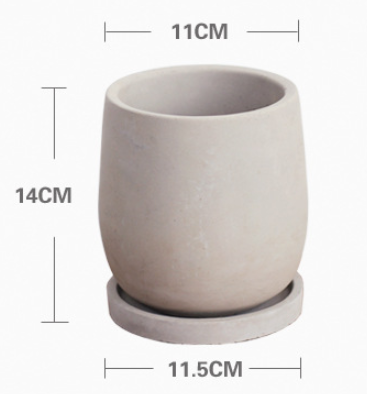 Round cement flower pot!