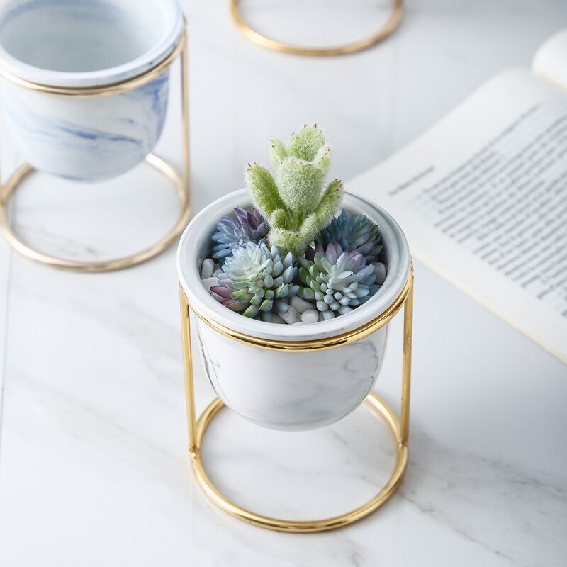 Marble pattern flowerpot!