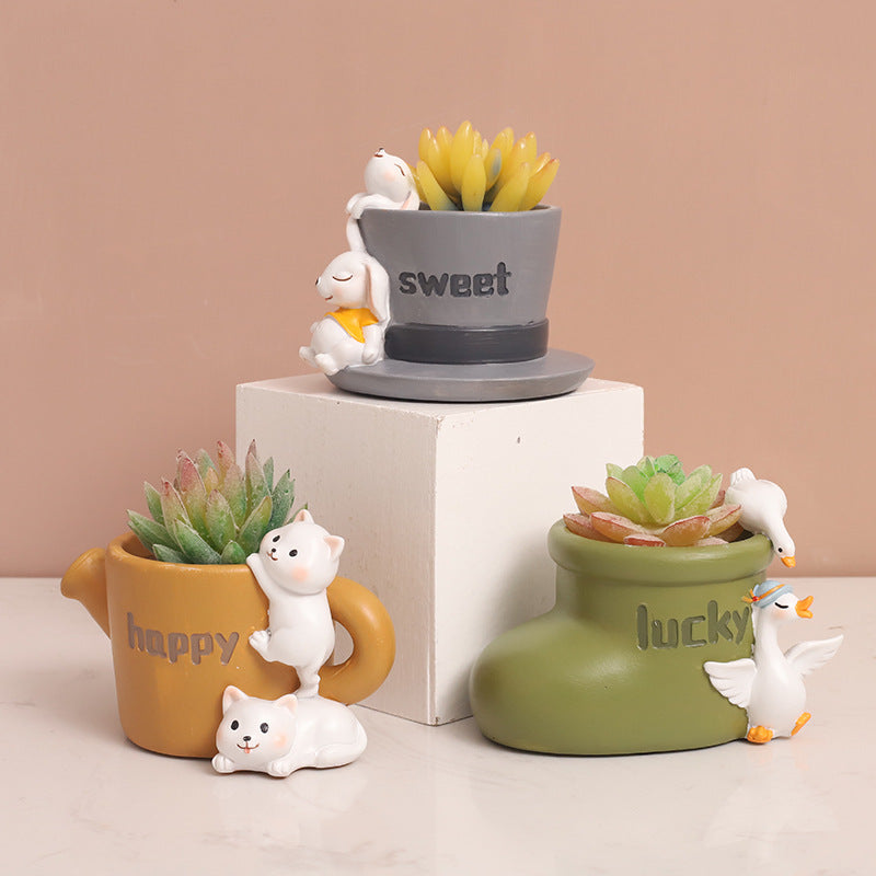 Creative Home Desktop Decorative Succulent Flower Pot