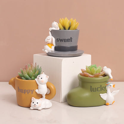 Creative Home Desktop Decorative Succulent Flower Pot