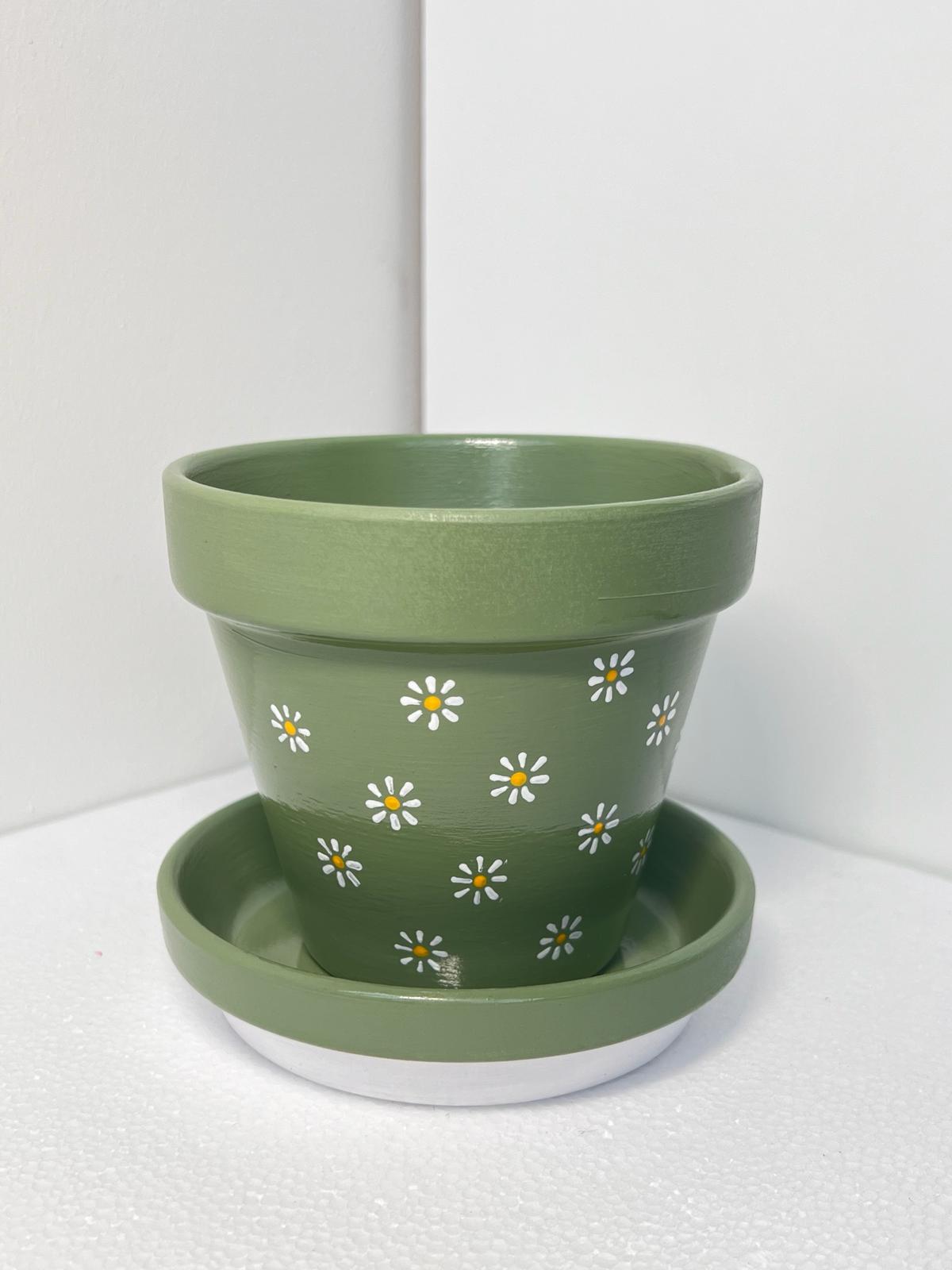 Flower Design Ceramic Flowerpot!