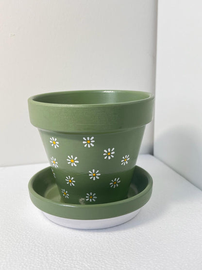 Flower Design Ceramic Flowerpot!
