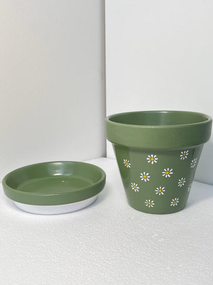 Flower Design Ceramic Flowerpot!