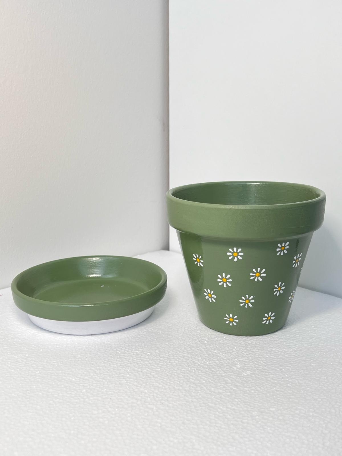 Flower Design Ceramic Flowerpot!